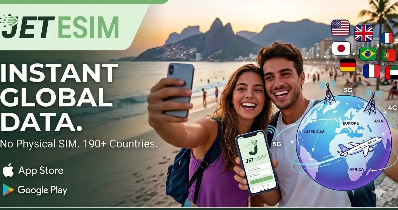 JET eSIM hero banner - global travel connectivity